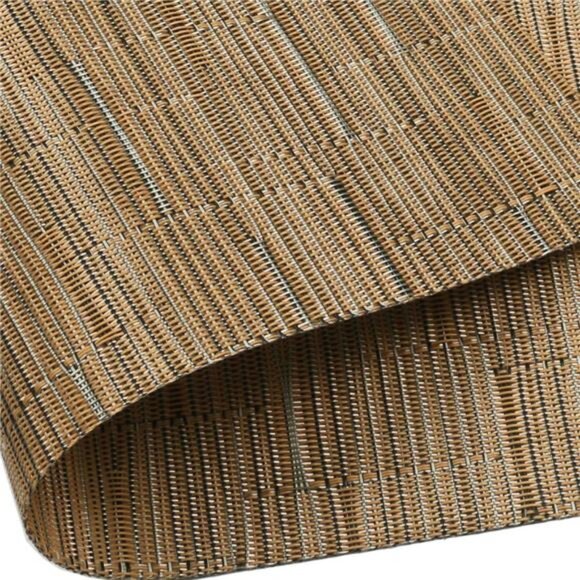 Round Table Placemats Set of 4 Wedge Shape Woven Vinyl Place Mats Heat - Picture 7 of 8